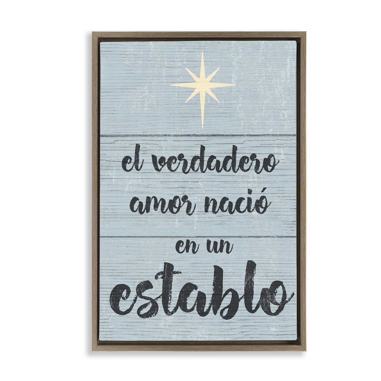 Stupell Industries Amor Verdadero en un Establo Framed Floater Canvas Wall Art